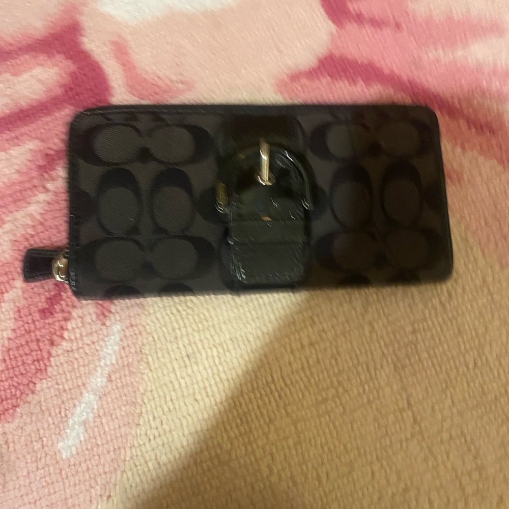 Coach Black Signature Campbell Wallet